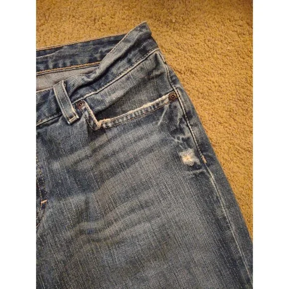 Womens BKE Denim Cut Off Blue Jeans All Cotton Stretch Waist 30 In Inseam 29 In - Picture 8 of 12